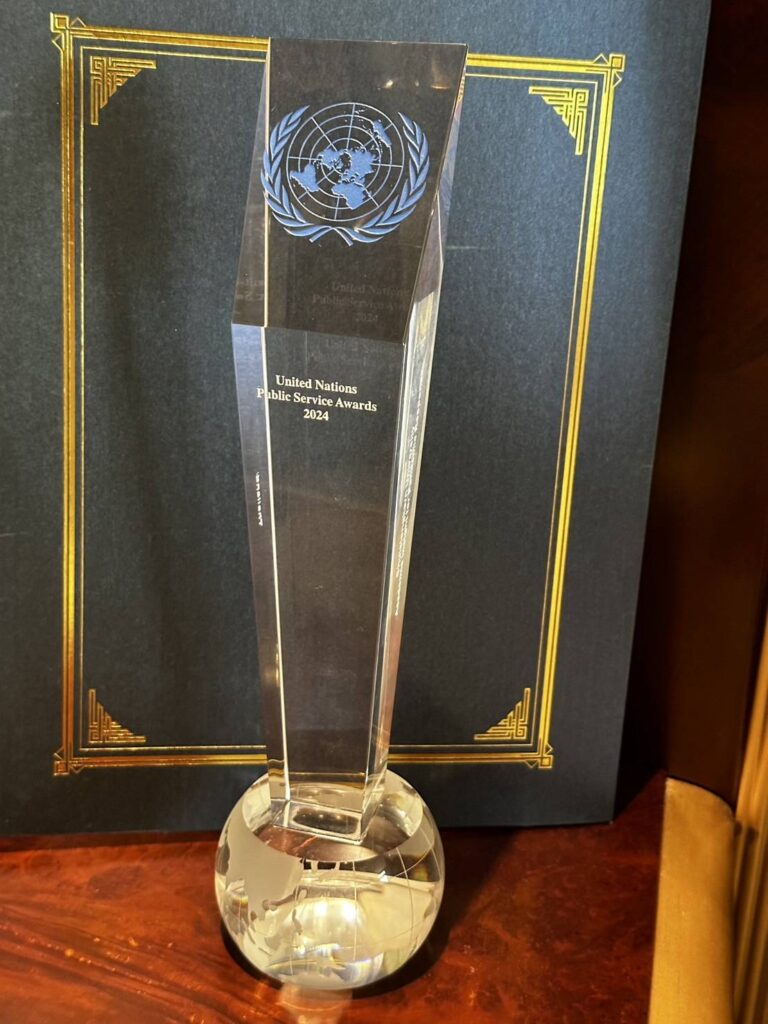Won first prize at the United Nations Public Service Awards (UNPSA) for Innovation in Public Administration 2024